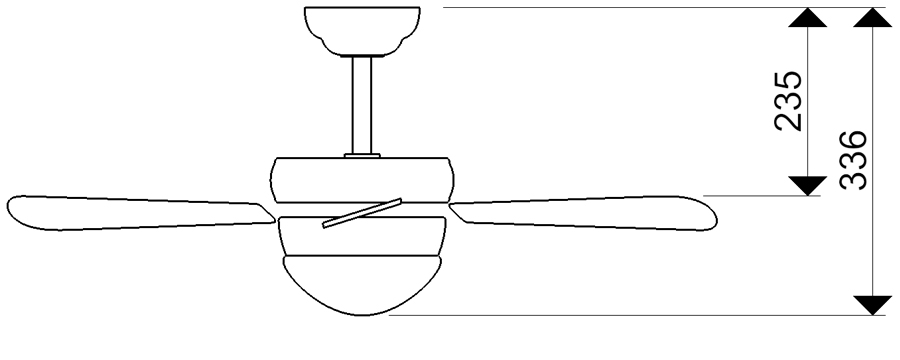 Schéma stropního ventilátoru se světlem AireRyder FN 43311 Classic