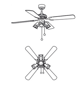 Pokojový stropní ventilátor - Návod instalace