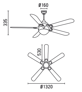 FARO 33078 schéma - stropní ventilátor