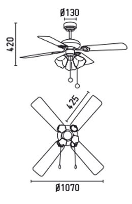 FARO 33184 schéma - stropní ventilátor