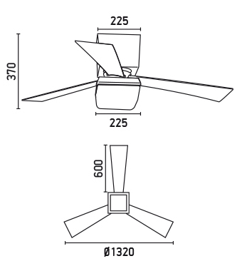Stropní ventilátor se světlem na dálkové ovládání Stropní ventilátor se světlem na dálkové ovládání