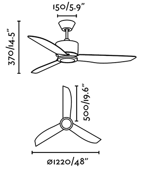 FARO 33569 schéma - stropní ventilátor