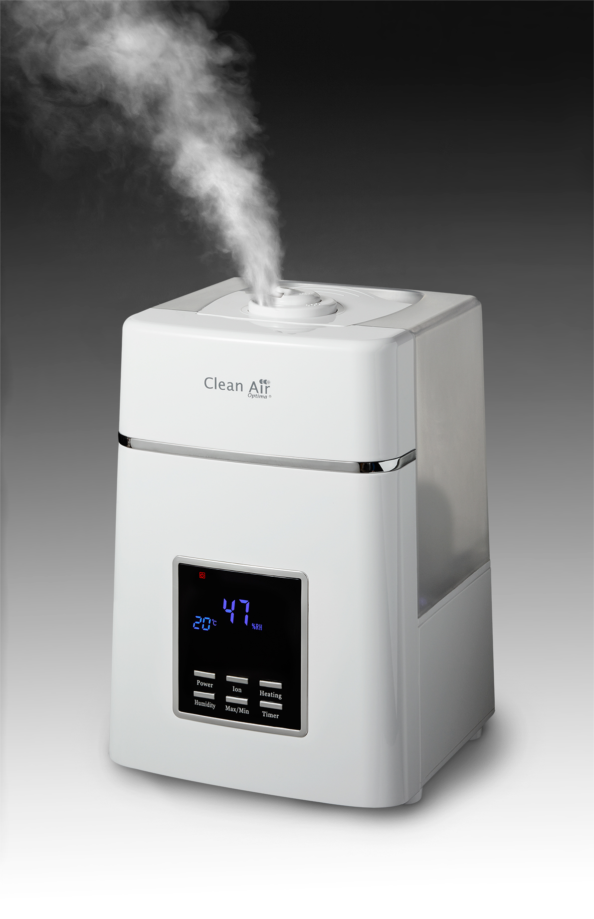 Bílý ultrazvukový zvlhčovač vzduchu s ionizátorem Clean AIr Optima CA-604